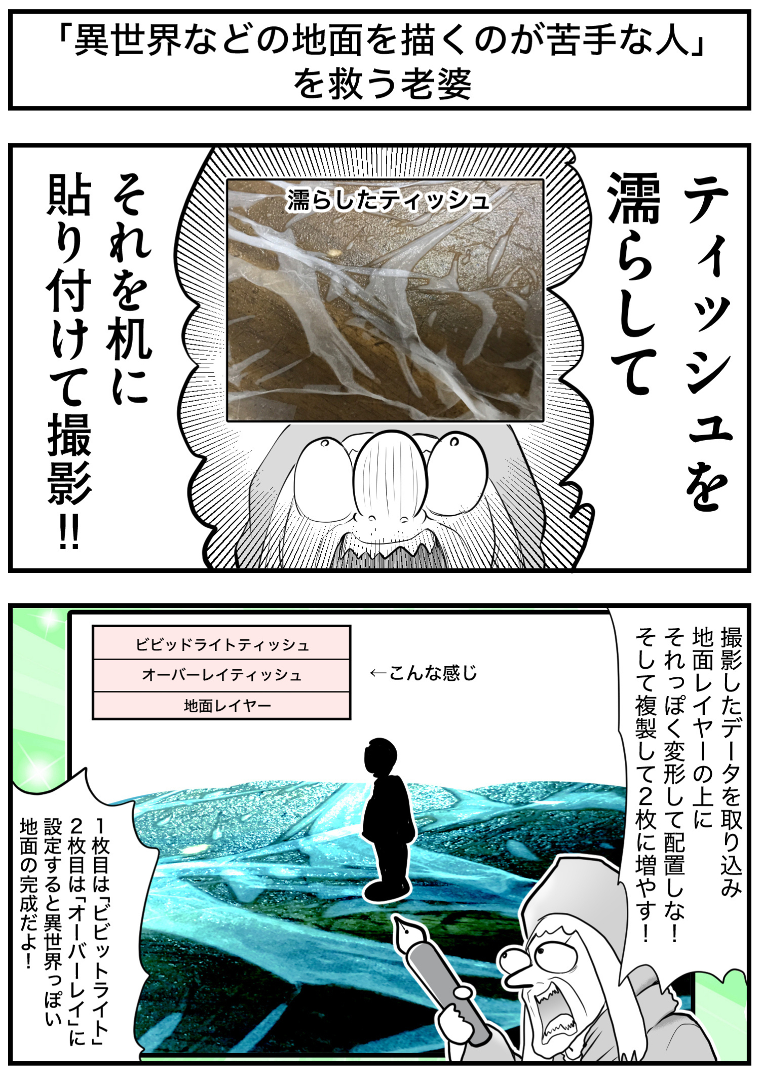 「異世界などの地面を描くのが苦手な人」を救う老婆