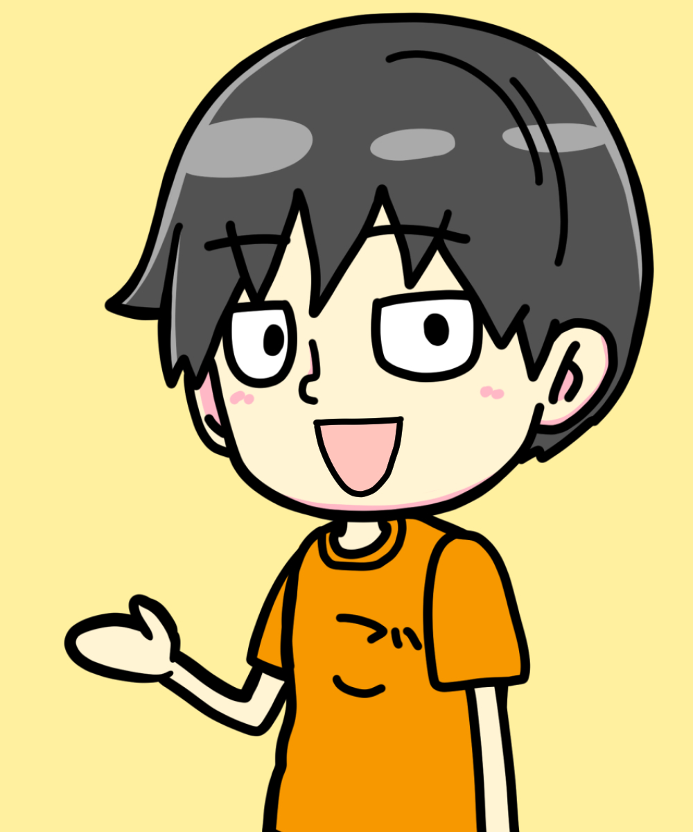 笑顔で相談を呼びかけるキャラクター